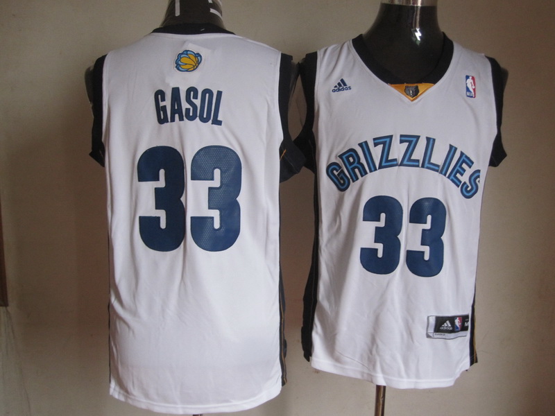  NBA Memphis Grizzlies 33 Mark Gasol New Revolution 30 Swingman Home White Jersey